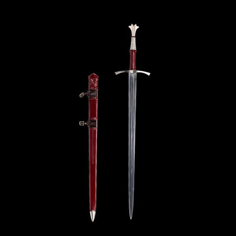SWMZ-1001 Swordier Upgraded XVIa Type Medieval Longsword With Spring Steel Blade, Genuine Leather Scabbard SWMZ-1001 Swordier Upgraded XVIa Type Medieval Longsword With Spring Steel Blade, Genuine Leather Scabbard