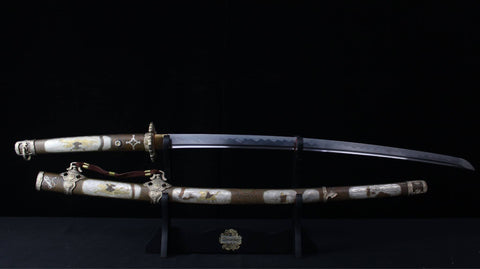 SWK-10082 Swordier Reproduction of 10th to 16th Century Samurai Tachi with Antique Koshirae SWK-10082 Swordier Reproduction of 10th to 16th Century Samurai Tachi with Antique Koshirae