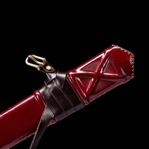 SWMZ-1001 Swordier Upgraded XVIa Type Medieval Longsword With Spring Steel Blade, Genuine Leather Scabbard SWMZ-1001 Swordier Upgraded XVIa Type Medieval Longsword With Spring Steel Blade, Genuine Leather Scabbard