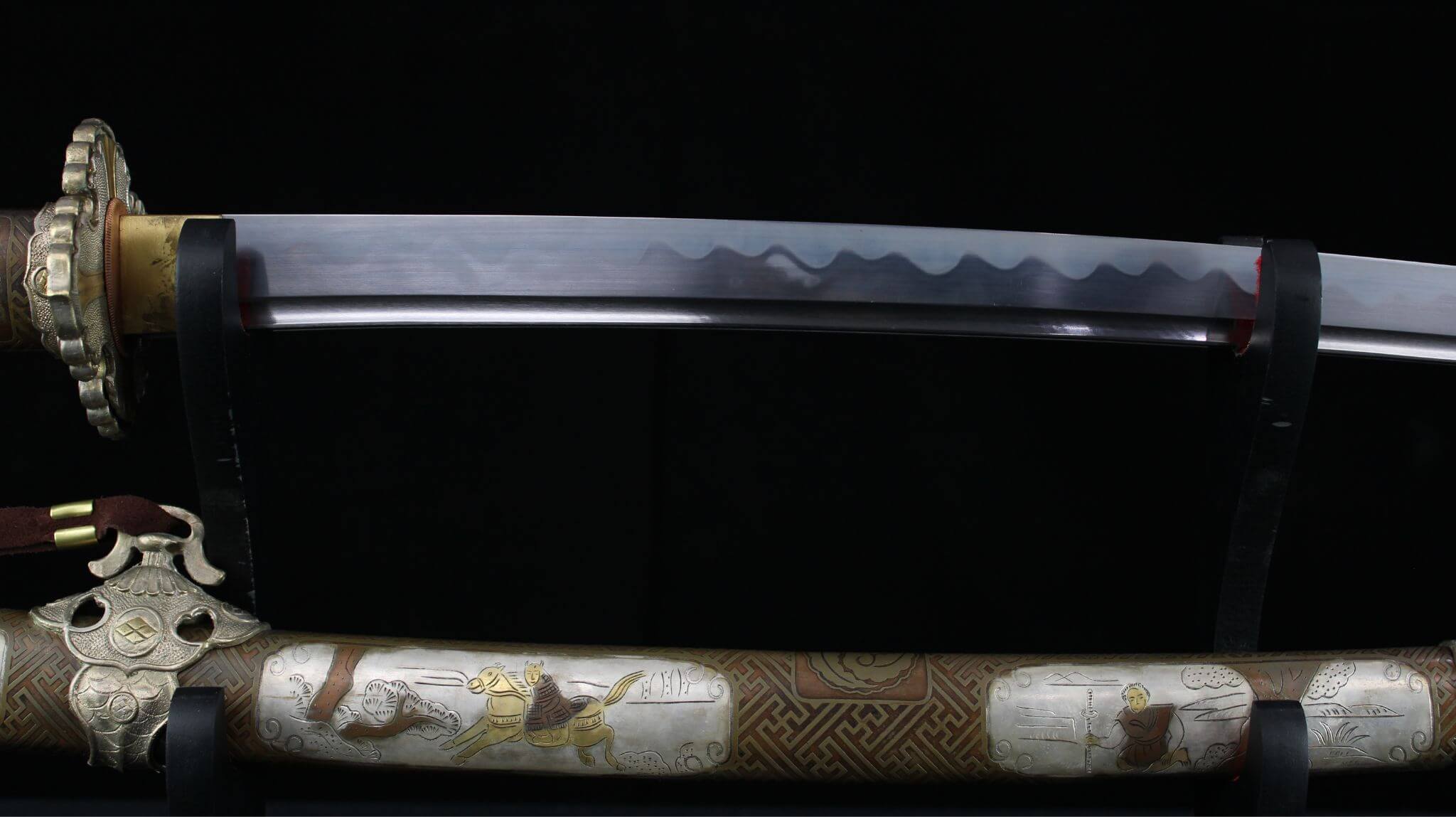 SWK-10082 Swordier Reproduction of 10th to 16th Century Samurai Tachi with Antique Koshirae SWK-10082 Swordier Reproduction of 10th to 16th Century Samurai Tachi with Antique Koshirae