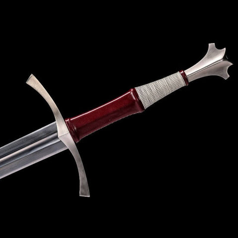 SWMZ-1001 Swordier Upgraded XVIa Type Medieval Longsword With Spring Steel Blade, Genuine Leather Scabbard SWMZ-1001 Swordier Upgraded XVIa Type Medieval Longsword With Spring Steel Blade, Genuine Leather Scabbard