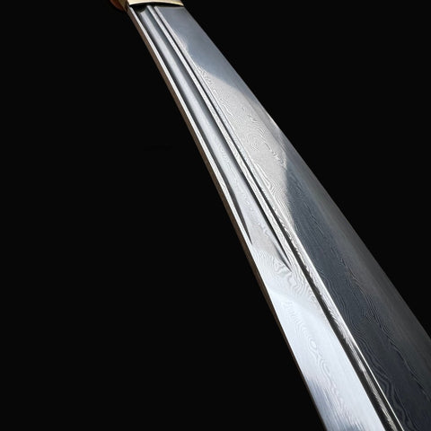 SWK-10661 Swordier 86-Inch Naginata With Pattern Weld Blade, Battle Ready. SWK-10661 Swordier 86-Inch Naginata With Pattern Weld Blade, Battle Ready.