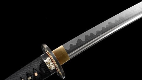 SWK-1022 Swordier Pattern Weld Folded Steel Samurai Katana, Clay Tempered and Hand Polishing.