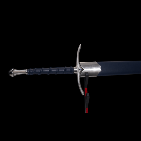 SWM-1042 Swordier Dark Blue Leather Glamdring Replica Sword – Functional Lord of the Rings Sword | Spring Steel, Battle Ready, Sharpened Blade