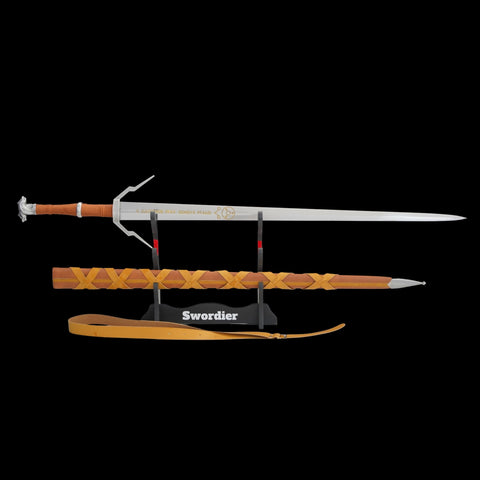 SWAZ-1006 Swordier  Medieval Fantasy Longsword Replica with Scabbard – 117cm Two-Handed Knight Sword for Collectors and Cosplay