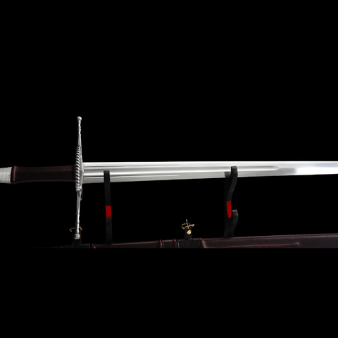 SWMZ-1013 Swordier Upgraded Type XXa Medieval Longsword – Spring Steel Blade, Wire-Wrapped Grip & Leather Scabbard