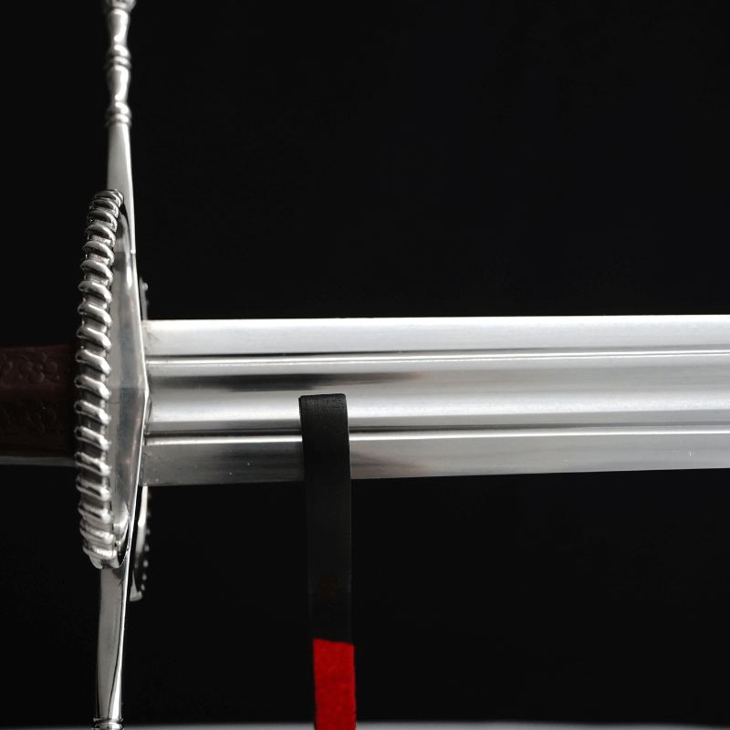 SWMZ-1013 Swordier Upgraded Type XXa Medieval Longsword – Spring Steel Blade, Wire-Wrapped Grip & Leather Scabbard