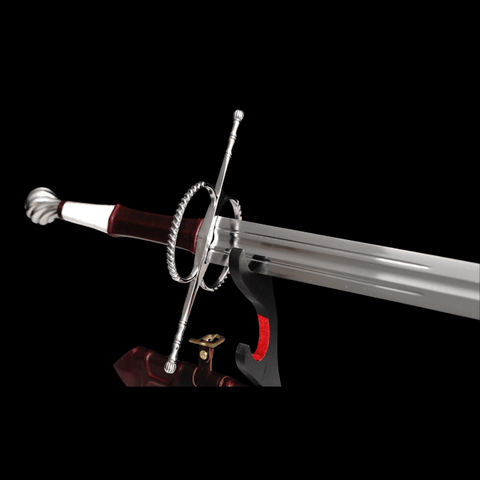 SWMZ-1013 Swordier Upgraded Type XXa Medieval Longsword – Spring Steel Blade, Wire-Wrapped Grip & Leather Scabbard