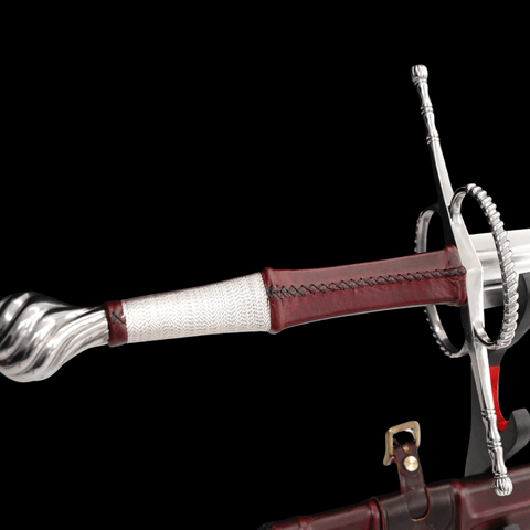 SWMZ-1013 Swordier Upgraded Type XXa Medieval Longsword – Spring Steel Blade, Wire-Wrapped Grip & Leather Scabbard