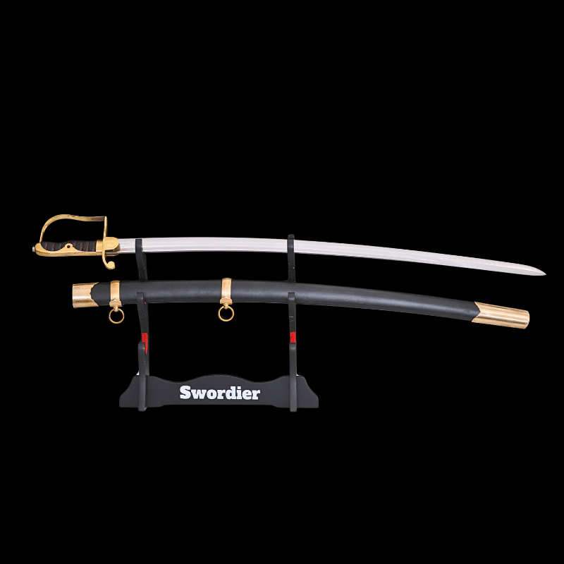 SWM-1045 Swordier M1881 Shashka Saber – Spring Steel Cossack Cavalry Sword | With Copper Fittings & Wood Scabbard