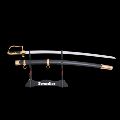 SWM-1045 Swordier M1881 Shashka Saber – Spring Steel Cossack Cavalry Sword | With Copper Fittings & Wood Scabbard