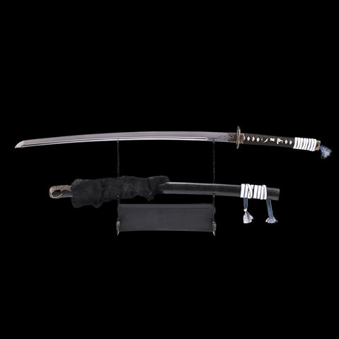 SWAZ-1005 Ghost of Yotei Wolf Sword T10 Clay Tempered Katana Fully Sharpened
