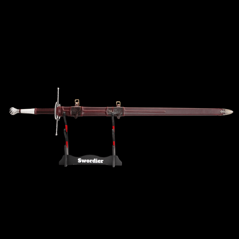 SWMZ-1013 Swordier Upgraded Type XXa Medieval Longsword – Spring Steel Blade, Wire-Wrapped Grip & Leather Scabbard
