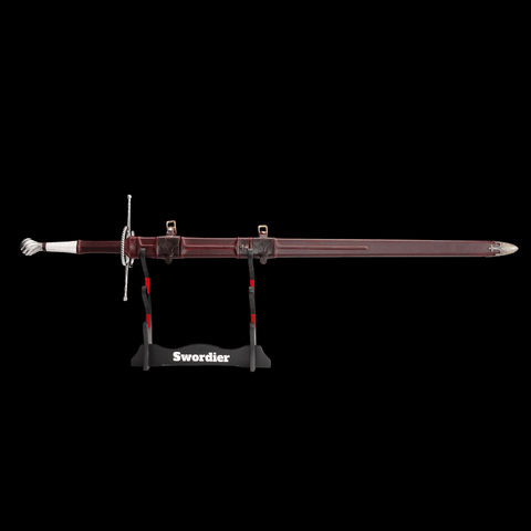 SWMZ-1013 Swordier Upgraded Type XXa Medieval Longsword – Spring Steel Blade, Wire-Wrapped Grip & Leather Scabbard