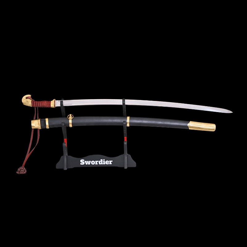 SWM-1044 Swordier M1881 Shashka Saber – Spring Steel Cossack Cavalry Sword | With Copper Fittings & Wood Scabbard