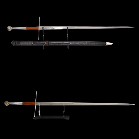SWMZ-1010 Swordier European Longsword – Sharpened Type XX Blade, XVIIIb Hilt, Hand-Carved Details