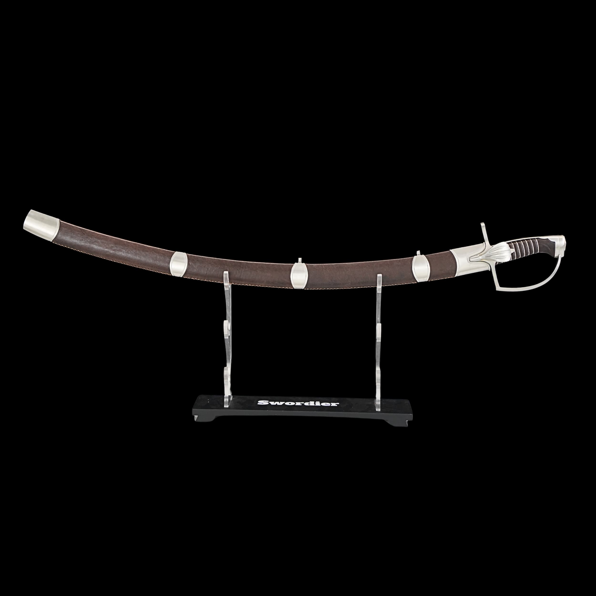 Sword on a stand with a clear background