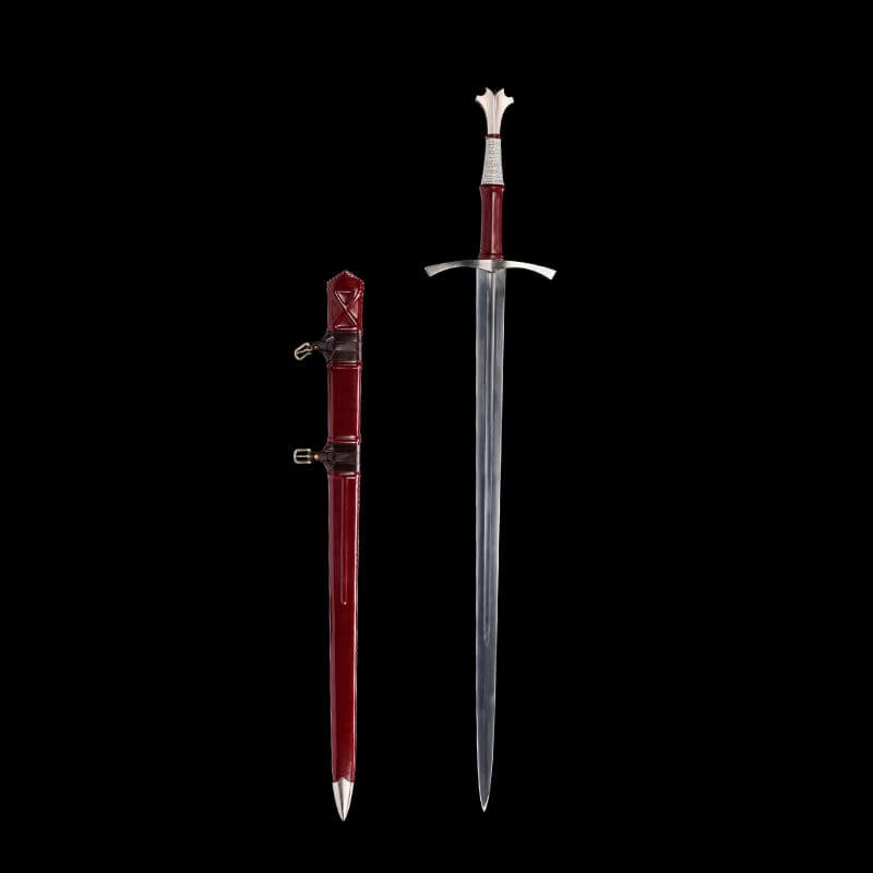 SWMZ-1001 Swordier Upgraded XIVa Type Medieval Longsword With Spring Steel Blade, Genuine Leather Scabbard