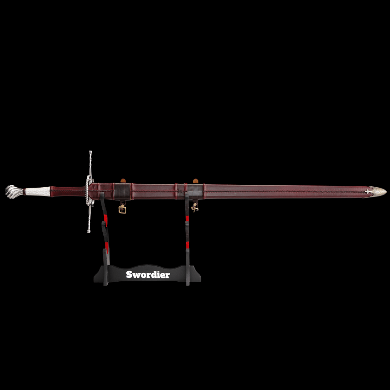 SWMZ-1013 Swordier Upgraded Type XXa Medieval Longsword – Spring Steel Blade, Wire-Wrapped Grip & Leather Scabbard