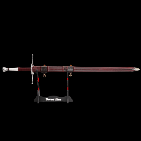 SWMZ-1013 Swordier Upgraded Type XXa Medieval Longsword – Spring Steel Blade, Wire-Wrapped Grip & Leather Scabbard
