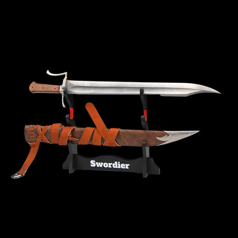 SWM-1050 Swordier Medieval Short Messer Sword – 68.5cm German-Style Single-Edged Blade with Curved Guard and Wooden Handle