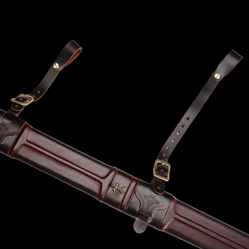 SWMZ-1013 Swordier Upgraded Type XXa Medieval Longsword – Spring Steel Blade, Wire-Wrapped Grip & Leather Scabbard