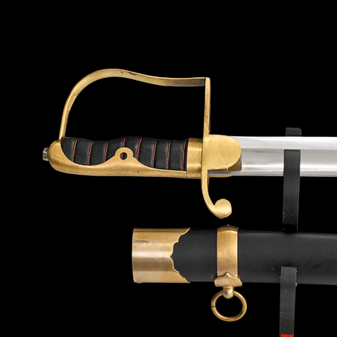 SWM-1045 Swordier M1881 Shashka Saber – Spring Steel Cossack Cavalry Sword | With Copper Fittings & Wood Scabbard