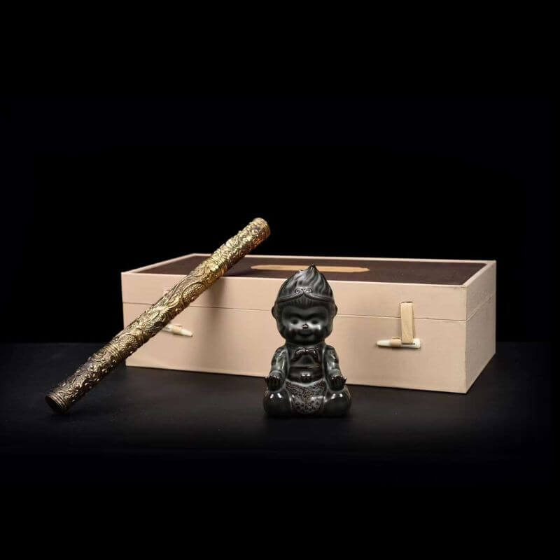 SWA-1016 Swordier Black Myth: Wukong Figurine Set Brass Ruyi Golden Cudgel with Gift Box