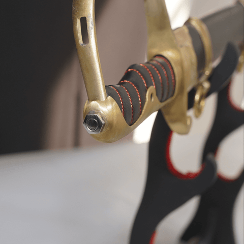 SWM-1045 Swordier M1881 Shashka Saber – Spring Steel Cossack Cavalry Sword | With Copper Fittings & Wood Scabbard