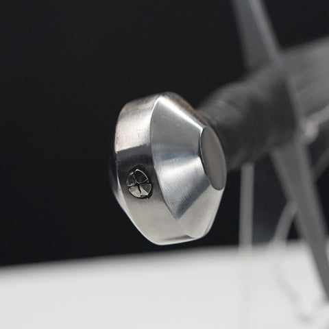 Close-up of a metallic object with a blurred background