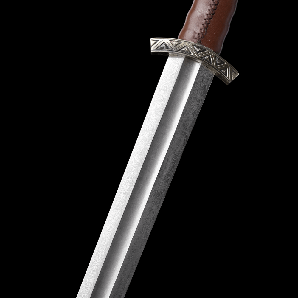 SWM-1023 Swordier Single Handed Spring Steel / Damascus Steel Viking S ...