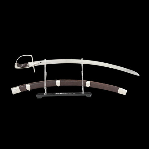 SWMZ-1030 Swordier Polish Szabla Saber Battle Ready Hussar Szabla with Leather Scabbard  Swordier Upgraded Polish Hussar Saber Replica