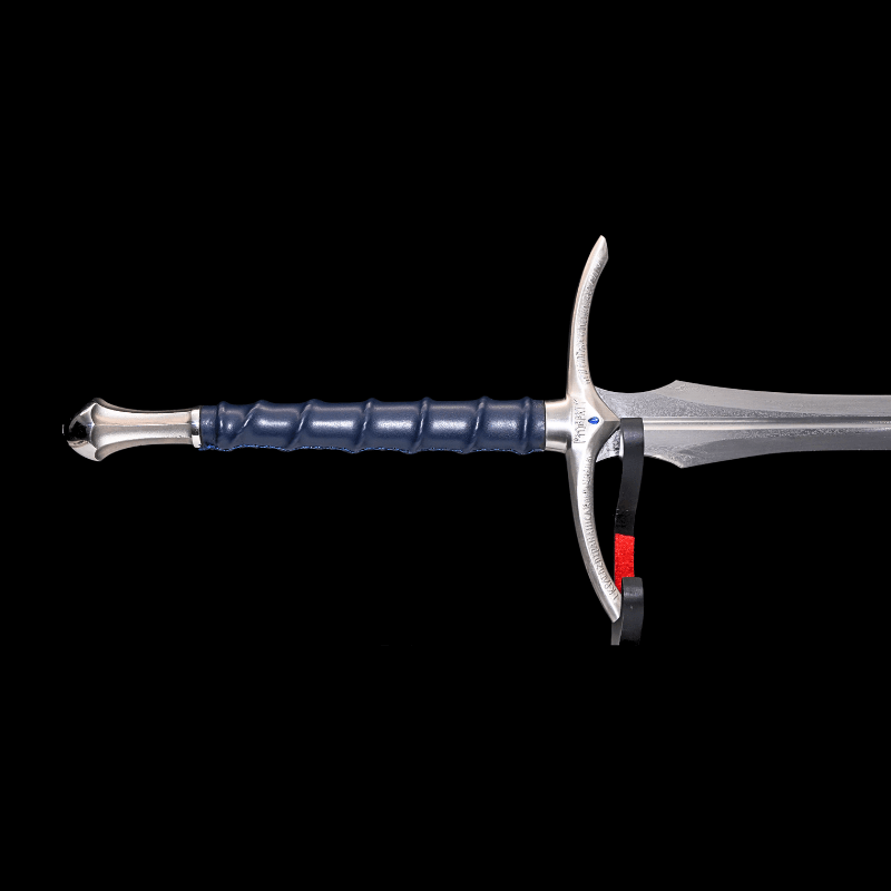 SWM-1042 Swordier Dark Blue Leather Glamdring Replica Sword – Functional Lord of the Rings Sword | Spring Steel, Battle Ready, Sharpened Blade