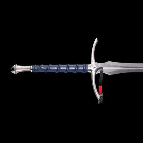 SWM-1042 Swordier Dark Blue Leather Glamdring Replica Sword – Functional Lord of the Rings Sword | Spring Steel, Battle Ready, Sharpened Blade