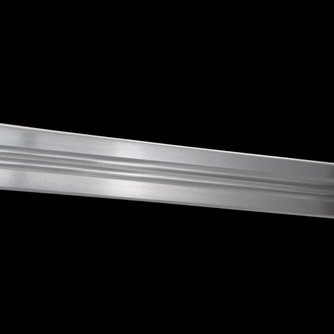 Metallic strip with reflective surface on a black background