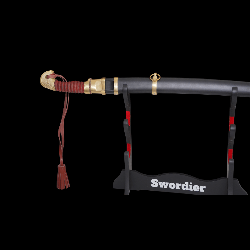 SWM-1044 Swordier M1881 Shashka Saber – Spring Steel Cossack Cavalry Sword | With Copper Fittings & Wood Scabbard
