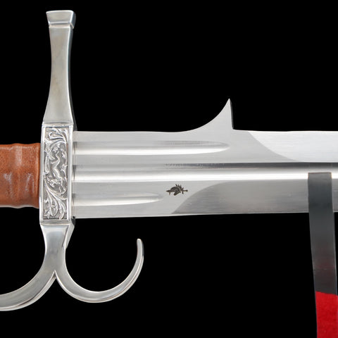 SWMZ-1033 Swordier Venetian Doge Sword Replica with Ricasso Spur – Battle Ready Early Renaissance Sword (c.1450–1525), Full Leather Scabbard