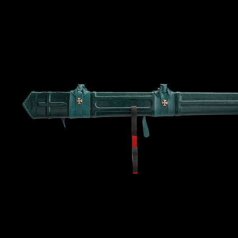 SWH-1016 Swordier Ranger HEMA Longsword with Genuine Leather Scabbard Green Edition