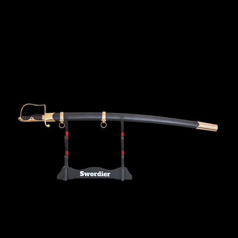 SWM-1045 Swordier M1881 Shashka Saber – Spring Steel Cossack Cavalry Sword | With Copper Fittings & Wood Scabbard