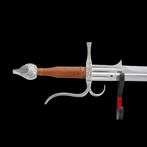 SWMZ-1033 Swordier Venetian Doge Sword Replica with Ricasso Spur – Battle Ready Early Renaissance Sword (c.1450–1525), Full Leather Scabbard