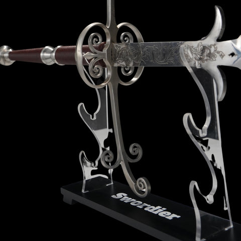 SWMZ-1023 Swordier Flamberge Greatsword Wavy Blade Sharpened Two Handed Medieval Sword