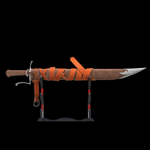 SWM-1050 Swordier Medieval Short Messer Sword – 68.5cm German-Style Single-Edged Blade with Curved Guard and Wooden Handle